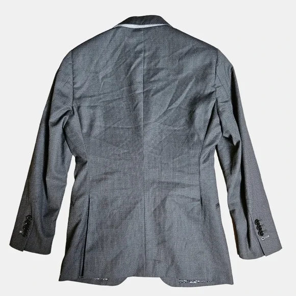 Indochino Two-Button Wool Sport Coat Blazer Jacket Paisley Lined Sz 36 (P) Gray - Picture 2 of 10